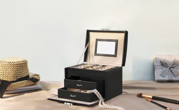 ЧЕРНЫЙ ПОРТАТИВНЫЙ ЧЕХОЛ ДЛЯ ЮВЕЛИРНЫХ УКРАШЕНИЙ