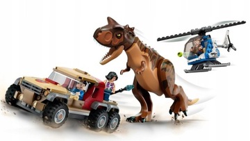 LEGO JURASSIC WORLD BLOCKS CARNOTAUR CHASE ПОДАРОК ​​ДЛЯ ДЕТЕЙ 7, 8, 9 ЛЕТ