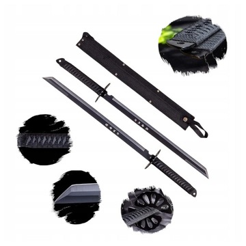 ZESTAW 2 MIECZY NINJA DO TRENINGU Z NYLONOWYM POKROWCEM HK-6183