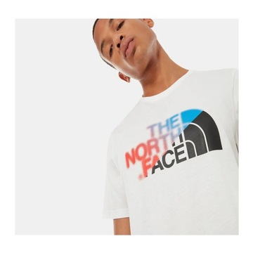 T-shirt męski okrągły dekolt The North Face Blurred Dome roz. L Biała TNF