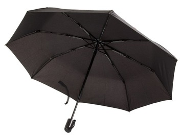 PARASOL PARASOLKA SKŁADANA CZARNA AUTOMATYCZNY XL DUŻY UNISEX POKROWIEC