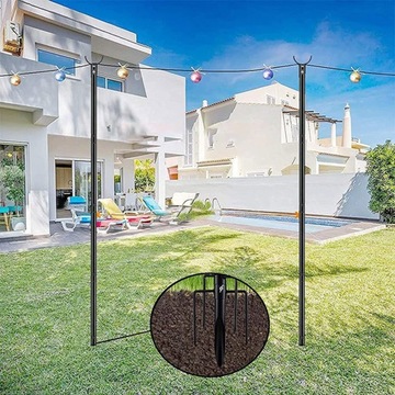 Набор из 2 шт., гирлянда длиной 10 футов, уличные подвесные столбы, стержень для кемпинговой лампы с остроумием