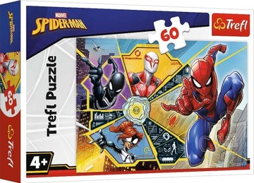PUZZLE 60 MARVEL SPIDERMAN W SIECI TREFL