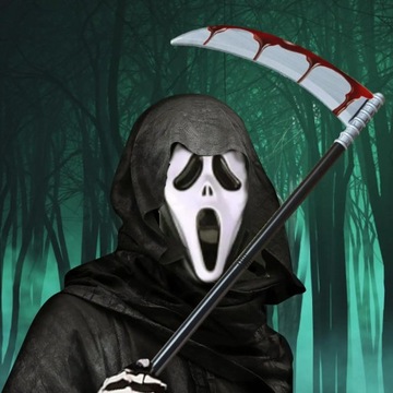 BARVERE Przerażający kostium ducha, maska zabójcza, zestaw łącznie z pelery