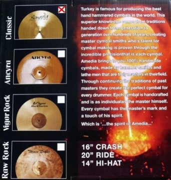 Набор тарелок Amedia Classic 14 футов 16 футов 20 футов + Splash 8