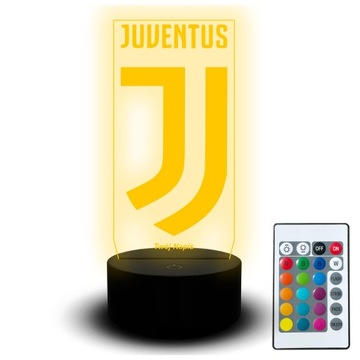 Lampka Nocna Led na Usb Juventus Turyn Piłka Prezent Piłkarski Zestaw Imię
