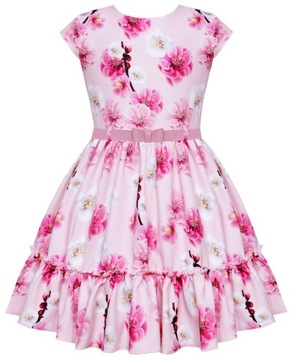 Elegancka wizytowa SUKIENKA uroczystości KOMUNIA DRUHNA ŚLUB r 122 3902