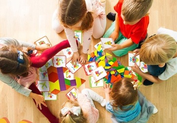 ПАЗЛ ДЕРЕВЯННЫЕ БЛОКИ МОНТЕССОРИ 155 деталей мозаика