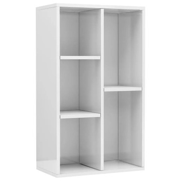 Regał na książki 5 przegródek biały 50x25x80 cm