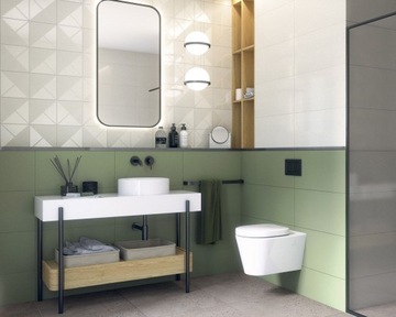 Настенная плитка Feelings Green Bianco 20/20 STR Poł.