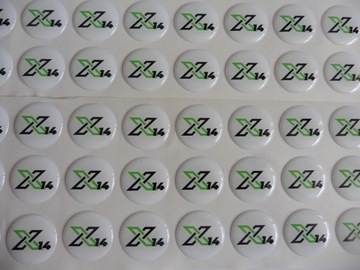 Tania NAKLEJKA Wypukła 3D żelowa ŻYWICZNA Twoje LOGO Premium - 100 sztuk