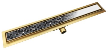 ЗОЛОТОЙ ЛИНЕЙНЫЙ СЛИВ 50 СМ 2в1 НИЗКИЙ СИФОН