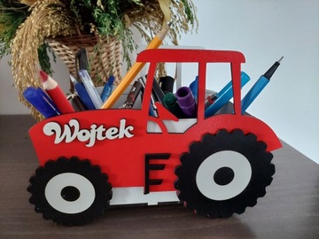 ТРАКТОРЕК настольный органайзер, тракторный ящик для мелков