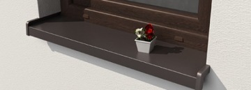 НАРУЖНЫЙ ПОДОКОННИК АЛЮМИНИЕВЫЙ АНТРАЦИТОВЫЙ SZ. 25 СМ