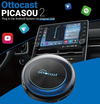 Адаптер Ottocast Picasou 2 P2 CarPlay Android Auto Netflix YouTube SIM SD