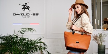 David Jones torebka damska listonoszka crossbody na szerokim pasku