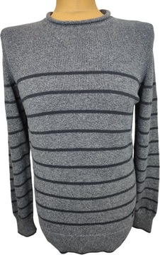 SuperDry SWETER PULLOVER w PASKI Modny Bawełna M