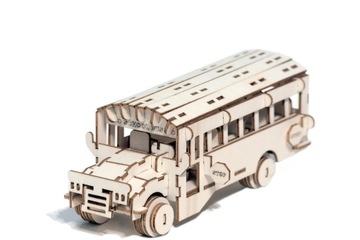 Model Samochód Autobus szkolny puzzle 3D składanka