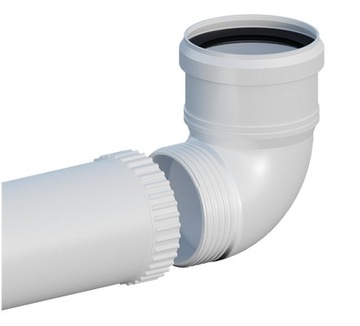 RICOM kolano PP 80mm z przedłużeniem 50cm
