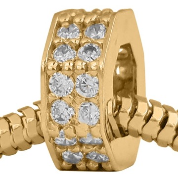 Charms Złota Zawieszka Z Cyrkoniami Złoto 585