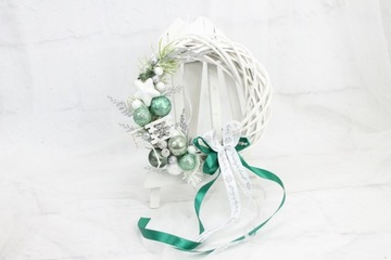 Рождественский венок на дверь, украшение, ЗЕЛЕНОЕ украшение