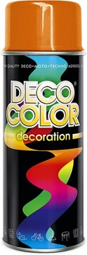 FARBA LAKIER SPRAY 400ml DECO COLOR Pomarańczowy