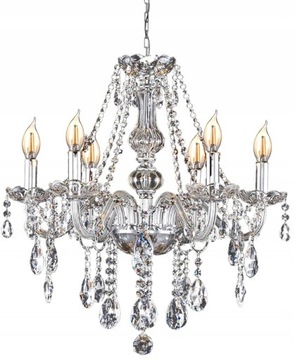 LAMPA KRYSZTAŁOWA WISZĄCA ŻYRANDOL GLAMOUR SZKŁO