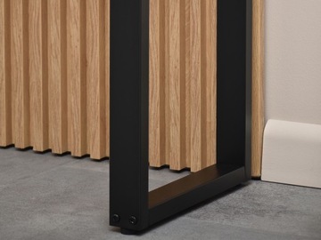 МОДНАЯ КОНСОЛЬ ДЛЯ ПРИХОЖЕЙ IBEN 100 ДУБОВАЯ ПОВЕРХНОСТЬ НА ПОЛОЖИЯХ, ЧЕРНЫЙ ЛОФТ