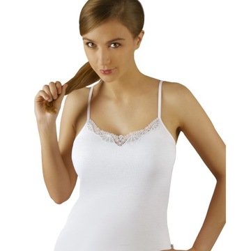 EMILI koszulka ramiączko bawełna TANIA biała M