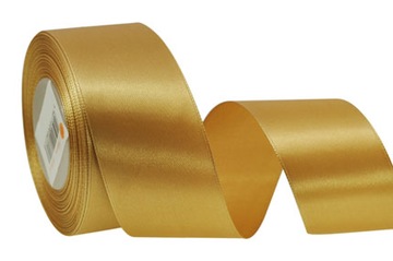 Taśma satynowa wstążka atłasowa 5cm/35y złoty KOLORY !