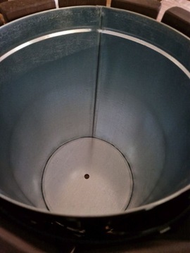 KOSZ NA ŚMIECI DREWNIANY KOSZ ULICZNY PARKOWY KOSZ OGRODOWY DO WKOPANIA