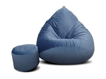 PUFA SAKO WELUROWA XXXXL + GRATIS pufy WOREK FOTEL