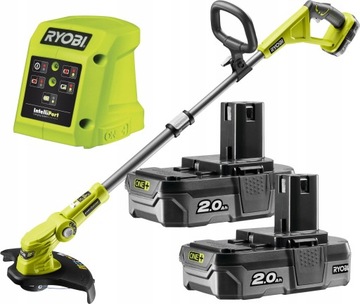 RYOBI PODKASZARKA KOSA 2x2,0Ah AKUMULATOR 18V ONE+ ŁADOWARKA RLT183222S