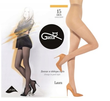 Rajstopy GATTA LAURA lycra 15/20 DEN 2-S daino
