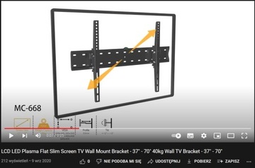 НАКЛОННОЕ КРЕПЛЕНИЕ ДЛЯ ТЕЛЕВИЗОРА ПОДВЕСКА ДЛЯ СВЕТОДИОДНОГО ТЕЛЕВИЗОРА 37–85 ФУТОВ