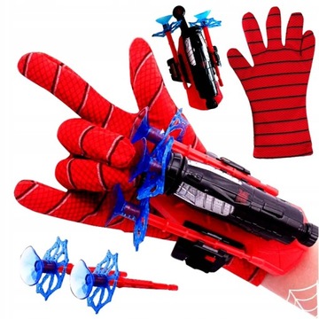 MASKA + RĘKAWICA Z WYRZUTNIĄ STRZAŁEK PRZYSSAWKA SPIDERMAN SUPER