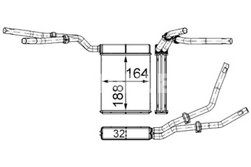 MAHLE RADIÁTOR VOLVO C30 S40 II V50 FORD C-MAX FOCUS