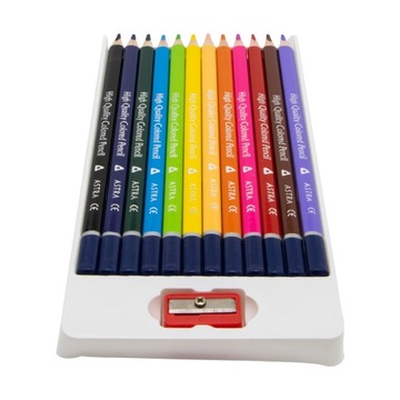 KREDKI OŁÓWKOWE TRÓJKĄTNE 12KOL ASTRA +TEMPERÓWKA