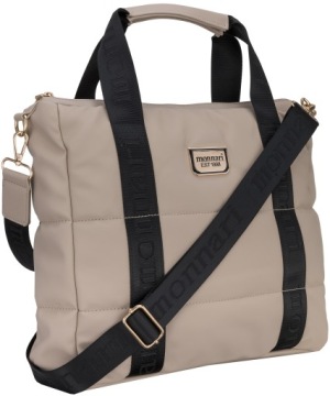 БОЛЬШАЯ СУМКА-ШОППЕР MONNARI СТЕГАНЫЙ БЕЖЕВЫЙ РЕМЕНЬ