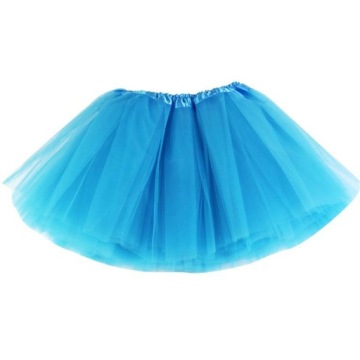 SPÓDNICZKA TUTU TIULOWA NIEBIESKA BŁĘKIT