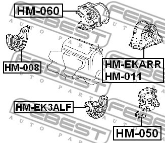 FEBEST HM-008 LOŽISKO MOTORU