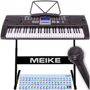 Organy dla Dzieci z Mikrofonem STATYW na KEYBOARD Pulpit do Nut + NAKLEJKI