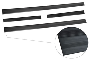 Nakładki progowe gumowe Avisa czarne 4szt gr. 4cm