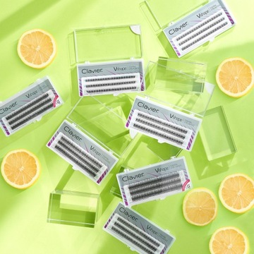 РЕСНИЦЫ CLAVIER Vshape ЛАСТОЧКА 10мм