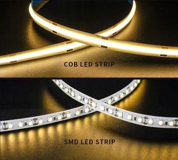 Светодиодная лента COB 5мм 7Вт/м НЕЙТРАЛЬНО-БЕЛАЯ 4000К БЕЗУПРЕЧНАЯ НЕОНОВАЯ 12В IP20 1м