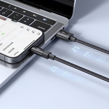 MCDODO KABEL USB 3W1 SZYBKIE ŁADOWANIE USB-C LIGHTNING MICRO USB QC 1M LED