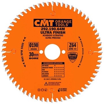 CMT Tarcza do cięcia drewna laminatu 190x30mm 64z