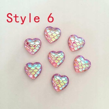 Styl 6 Wysokiej jakości nowy mm AB Color Heart Rea