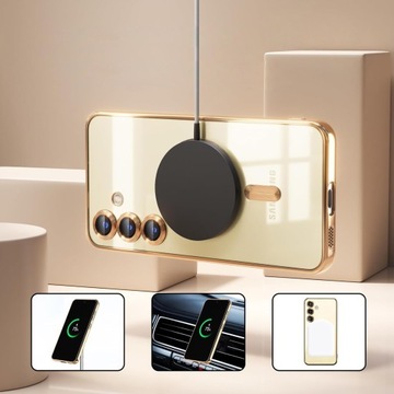 ETUI DO SAMSUNG GALAXY S24 PEŁNA OCHRONA APARATÓW DO MAGSAFE | GOLD