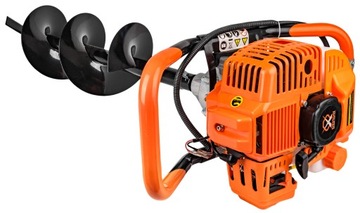 БЕНЗИНОВЫЙ ШНЕК ДЛЯ ПОЧВЫ ДРЕЛЬ RITCH 3 БУРА + МАСЛО